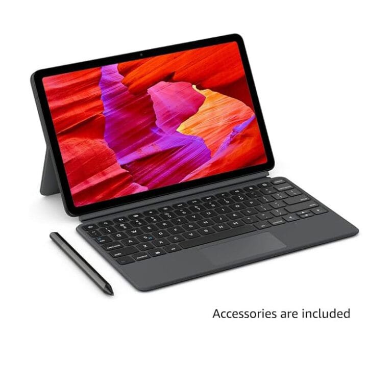Amazon Fire Max 11 tablet with keyboard and stylus pen